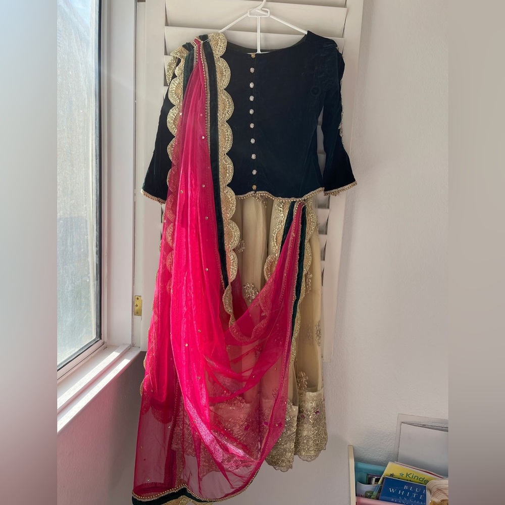 Pakistani choli sharara wedding style